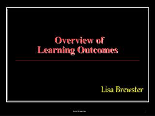 Overview of Learning Outcomes
