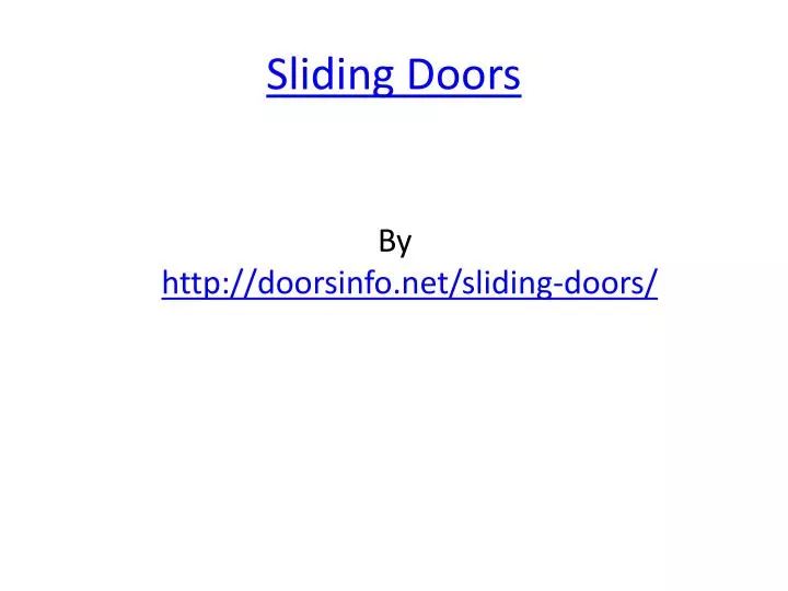 sliding doors