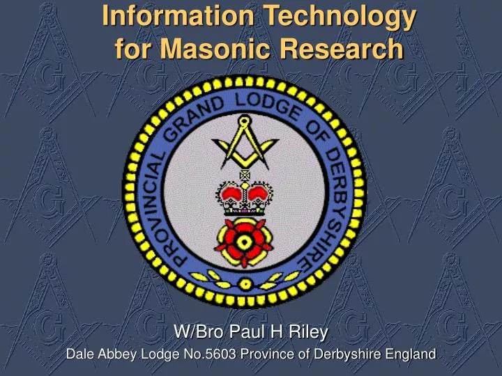 information technology for masonic research