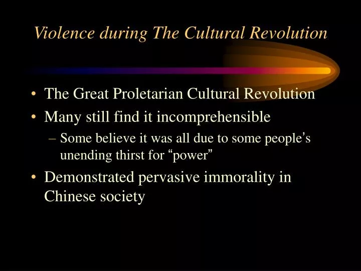 violence during the cultural revolution