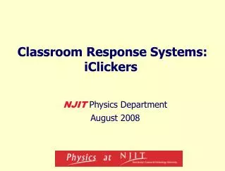 Classroom Response Systems: iClickers