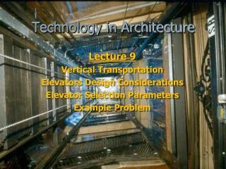 Technology in Architecture