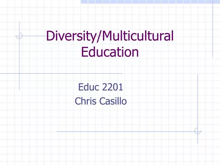 diversity multicultural education
