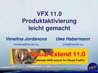 VFX 11.0 Produktaktivierung leicht gemacht