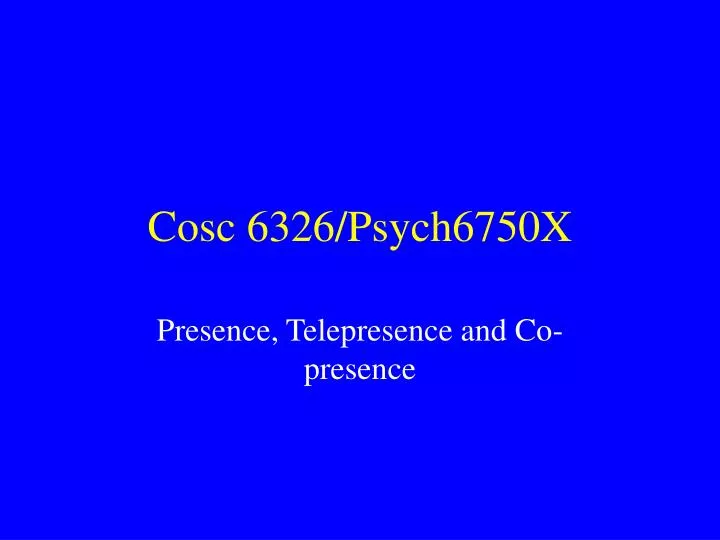 cosc 6326 psych6750x