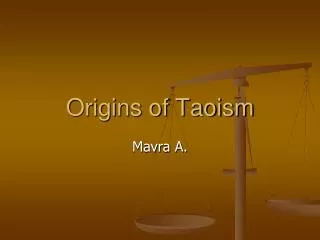 Origins of Taoism
