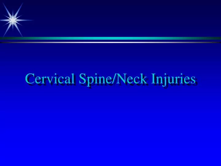 cervical spine neck injuries