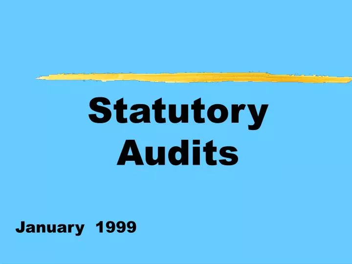 statutory audits