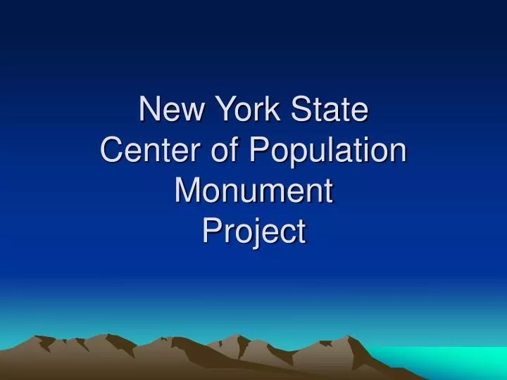 new york state center of population monument project