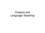 Corpora and Language Teaching - slide 1