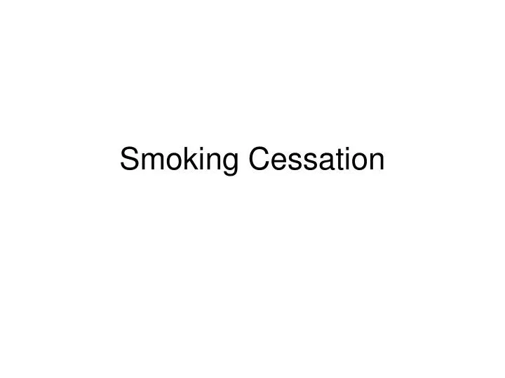smoking cessation
