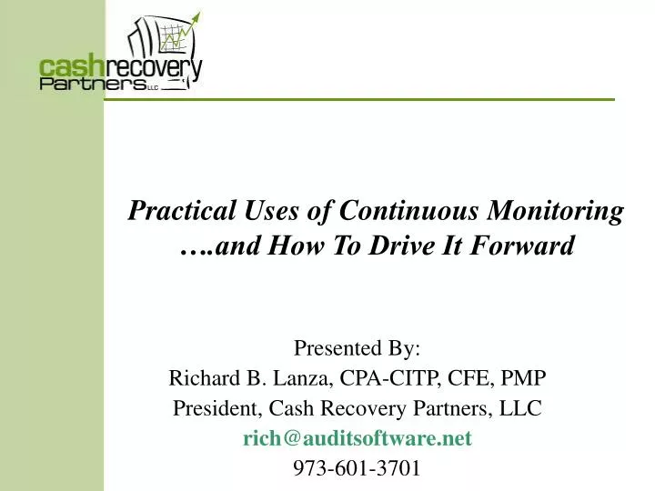 practical uses of continuous monitoring and how to drive it forward