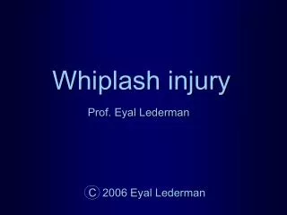 Whiplash injury