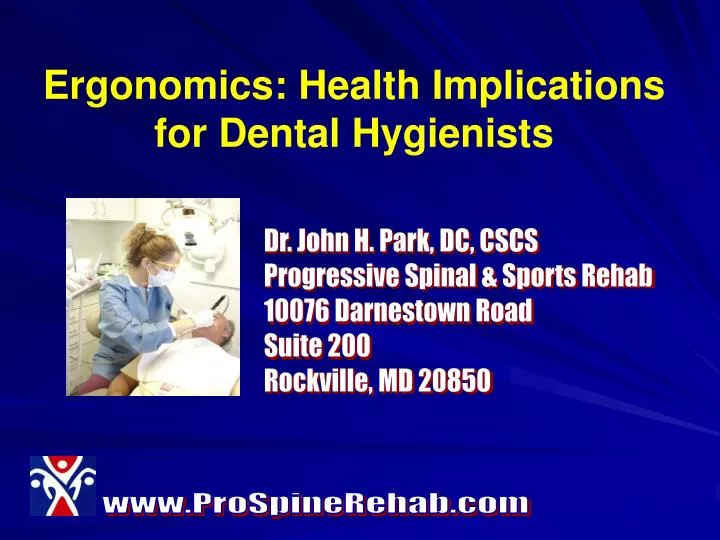 ergonomics health implications for dental hygienists