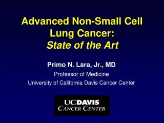 advanced non small cell lung cancer state of the art