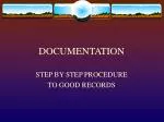 DOCUMENTATION - slide 1