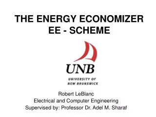 THE ENERGY ECONOMIZER EE - SCHEME