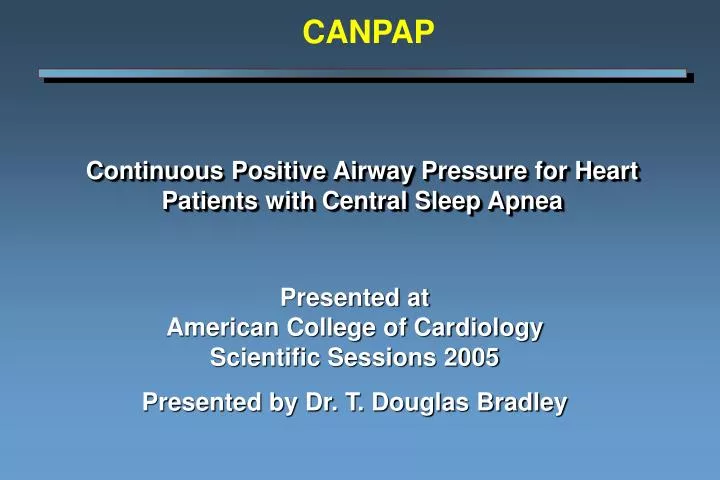 continuous positive airway pressure for heart patients with central sleep apnea