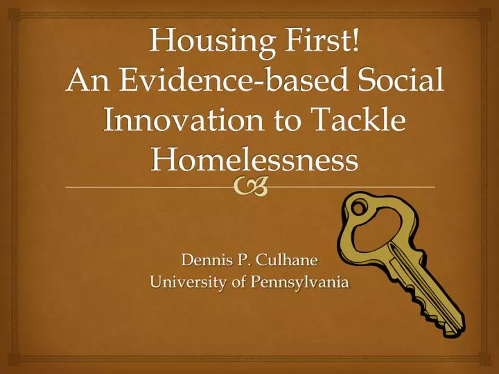 housing first an evidence based social innovation to tackle homelessness