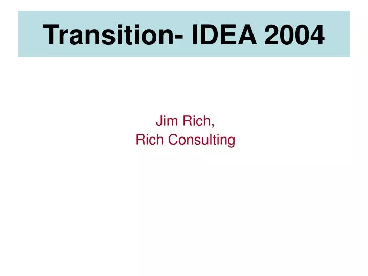 jim rich rich consulting