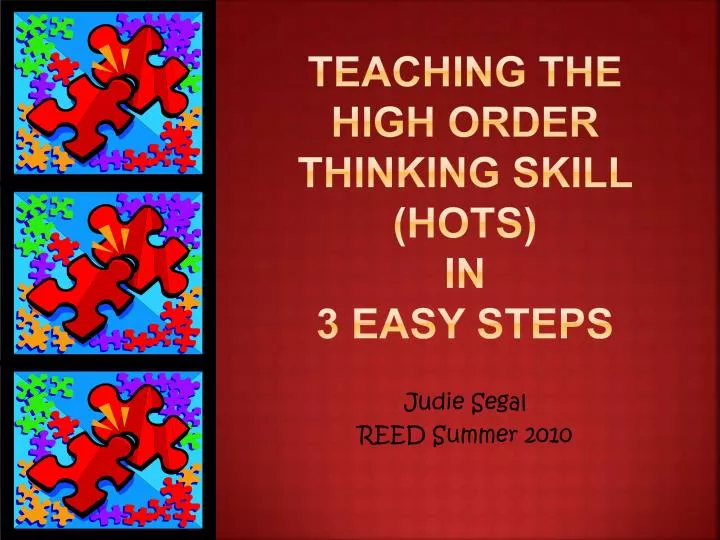 teaching the high order thinking skill hots in 3 easy steps