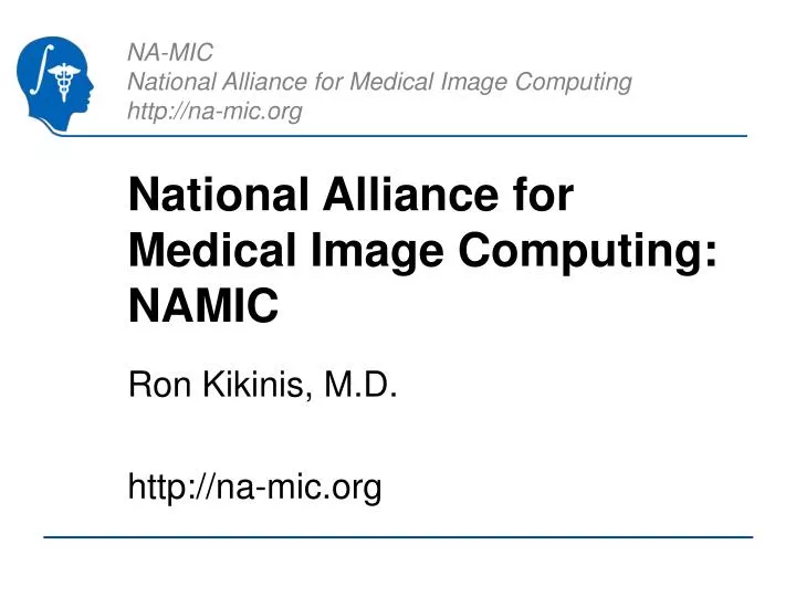 national alliance for medical image computing namic