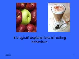 Biological explanations of eating behaviour.
