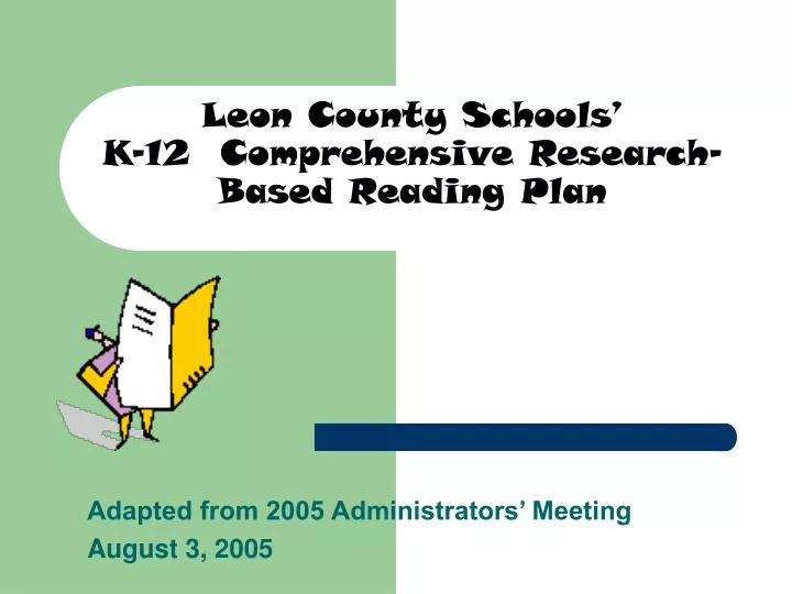 leon county schools k 12 comprehensive research based reading plan