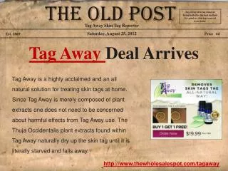 Purchase Tag Away and Remove Skin Tags Painlessly at Home