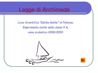 Legge di Archimede