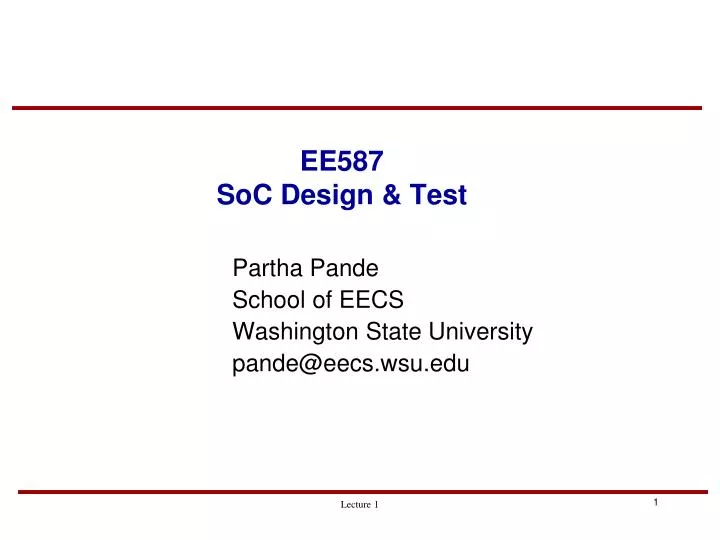ee587 soc design test