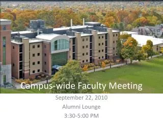 Campus-wide Faculty Meeting