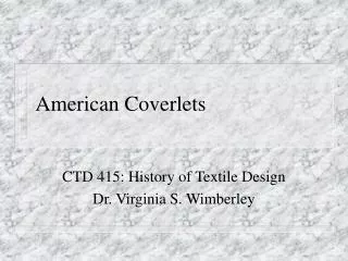 American Coverlets