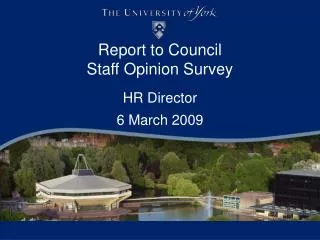 Report to Council Staff Opinion Survey