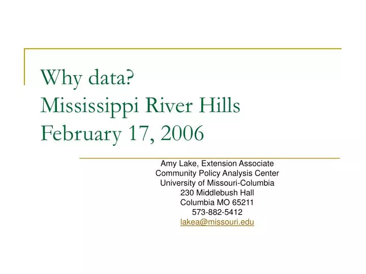 why data mississippi river hills february 17 2006