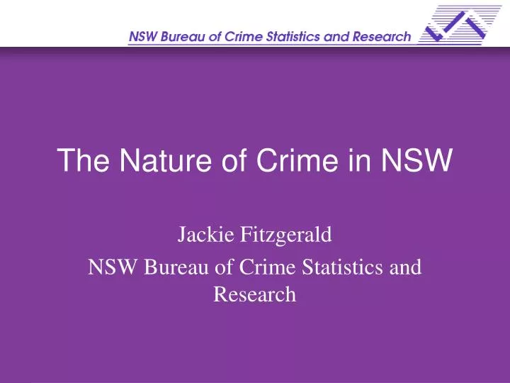 the nature of crime in nsw