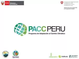 Estudios sobre Escenarios Socioeconómicos y Valoración de los Impactos del Cambio Climático al 2030 - Cusco y Apurímac