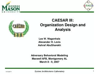 CAESAR III: Organization Design and Analysis