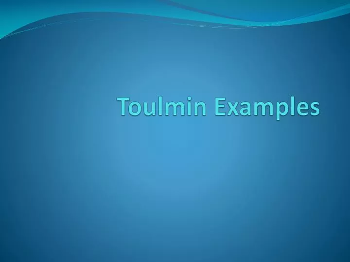 toulmin examples