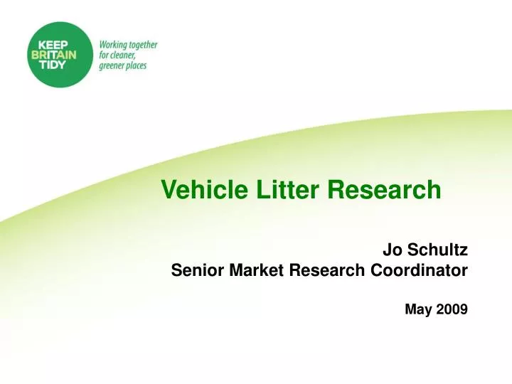 vehicle litter research