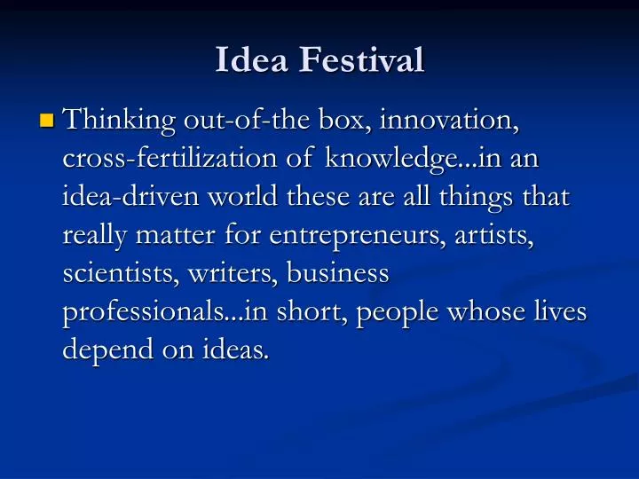 idea festival