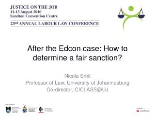 After the Edcon case: How to determine a fair sanction?