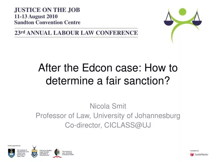 after the edcon case how to determine a fair sanction