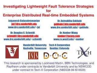 Investigating Lightweight Fault Tolerance Strategies for Enterprise Distributed Real-time Embedded Systems