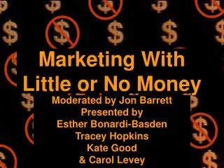 Marketing With Little or No Money