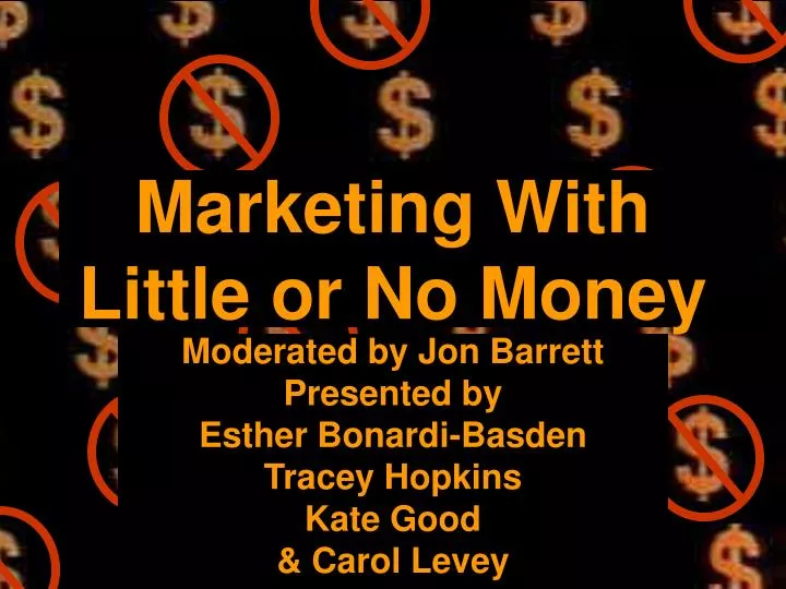 marketing with little or no money