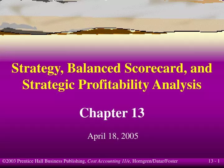 strategy balanced scorecard and strategic profitability analysis