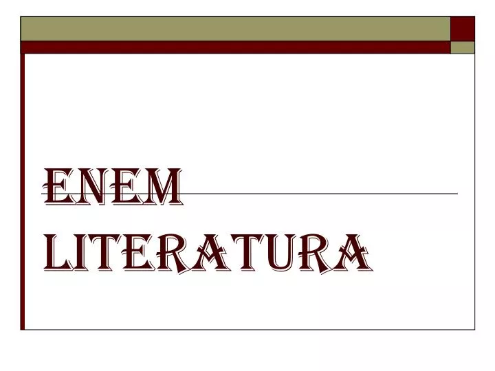 enem literatura