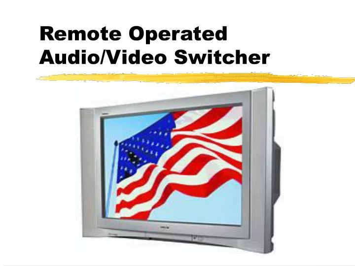 remote operated audio video switcher