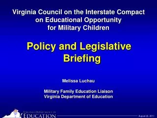 Virginia Council on the Interstate Compact on Educational Opportunity for Military Children